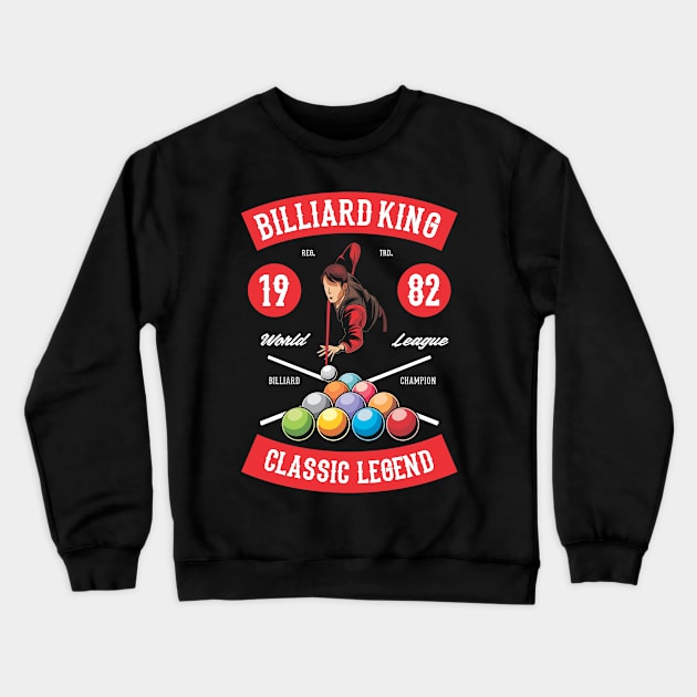 Billiard King Crewneck Sweatshirt by Hudkins